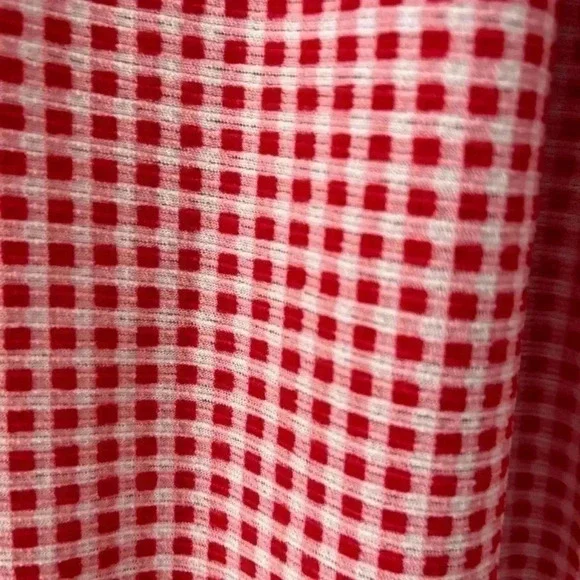 Cure. Gingham -style Tank with wood bead detail size L - Picture 2 of 5